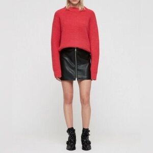 All Saints Flamingo Pink Sylvie Jumper Crew Neck Wool Cashmere Sweater Small EUC